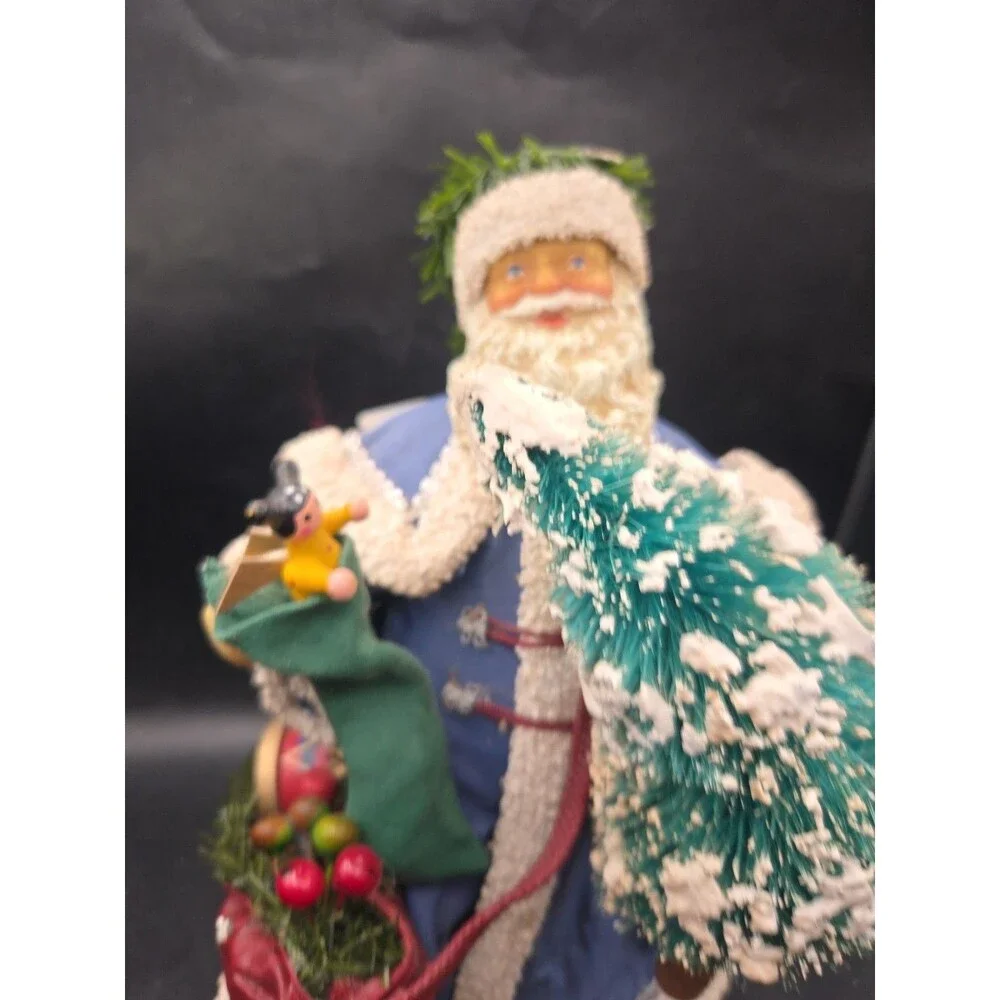 VTG Clothtique by Possible Dreams 1989 Santa in Blue Robe Figurine #713048